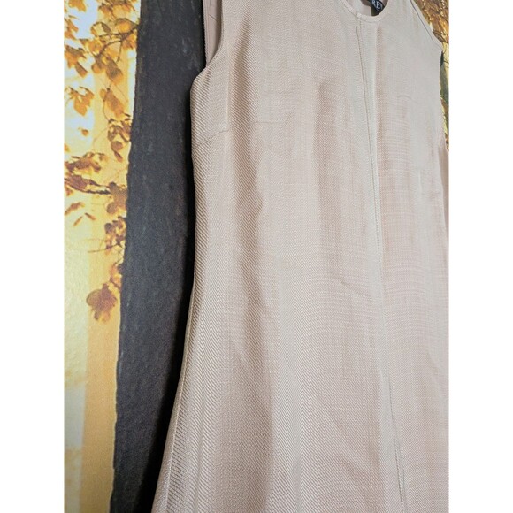 J. Crew Fringe Trim Dress Glossy Twill Cream Gold Womens 2 Midi Sheath Flare - Picture 5 of 16